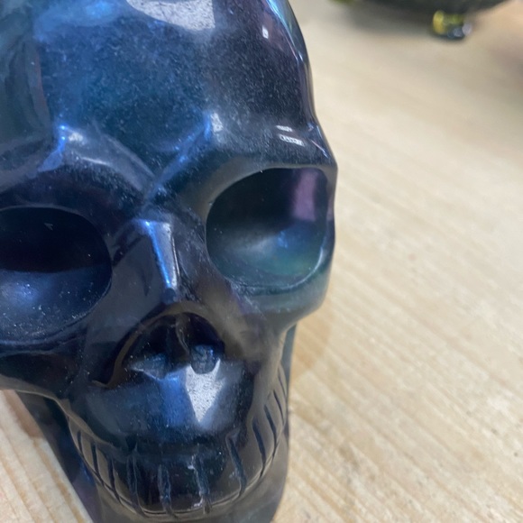 fluorite skull. Rainbow